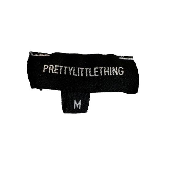 PrettyLittleThing Gray Mock Neck Long Sleeve 1/2 Zip Sweatshirt Women Sz M - Picture 9 of 10